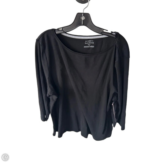 Top Long Sleeve Basic By Talbots In Black, Size: 3x
