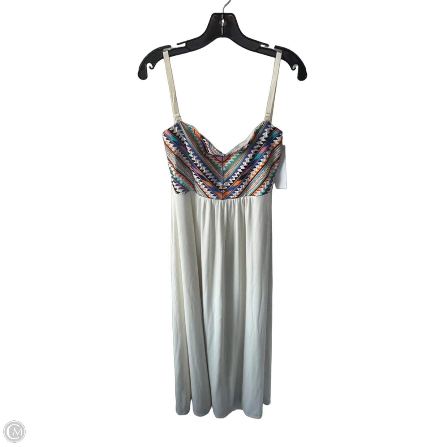 Dress Casual Maxi By Thyme And Honey In Cream & Orange, Size: Xl