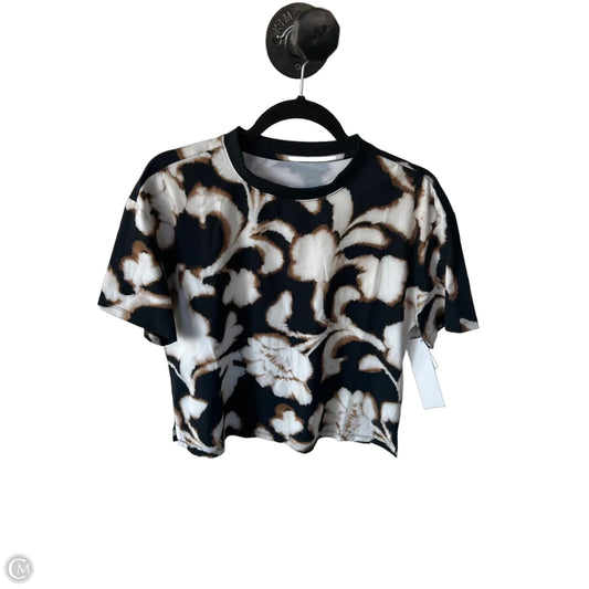 Top Short Sleeve By Talbots In Black & Cream, Size: Xs