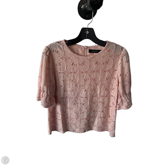 Top Short Sleeve By Cme In Peach, Size: S