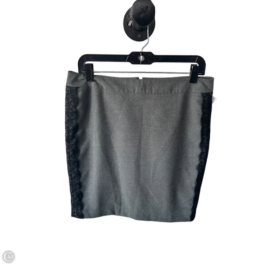 Skirt Mini & Short By Loft In Black & Grey, Size: 10p