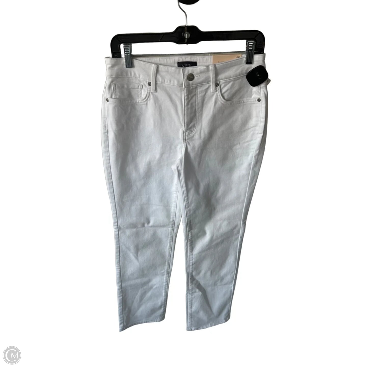 Jeans Straight By Not Your Daughters Jeans In White Denim, Size: 6p