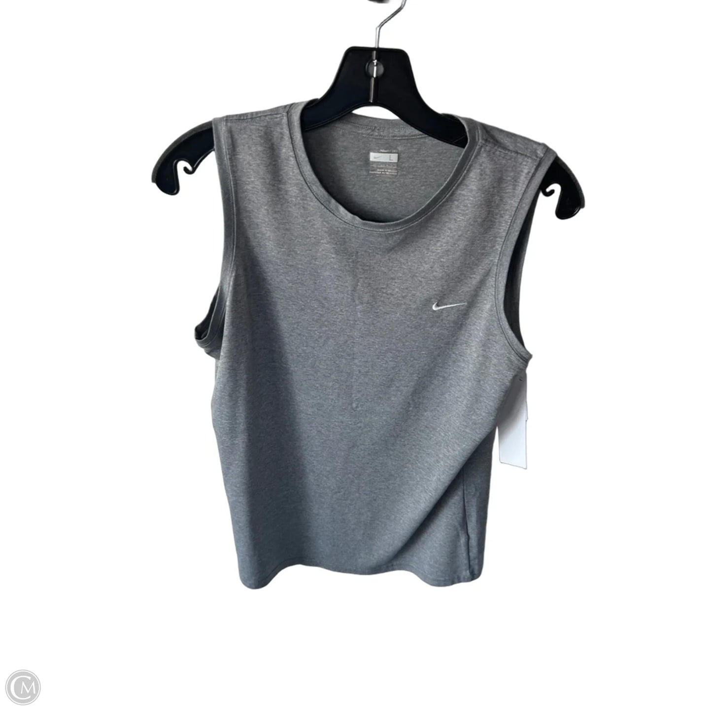 Athletic Tank Top By Nike In Grey, Size: L