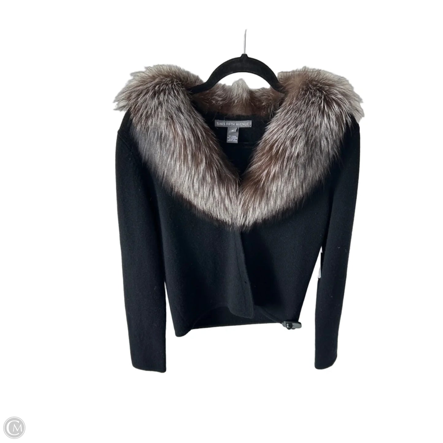 Sweater Cashmere By Saks Fifth Avenue In Black & Brown, Size: M