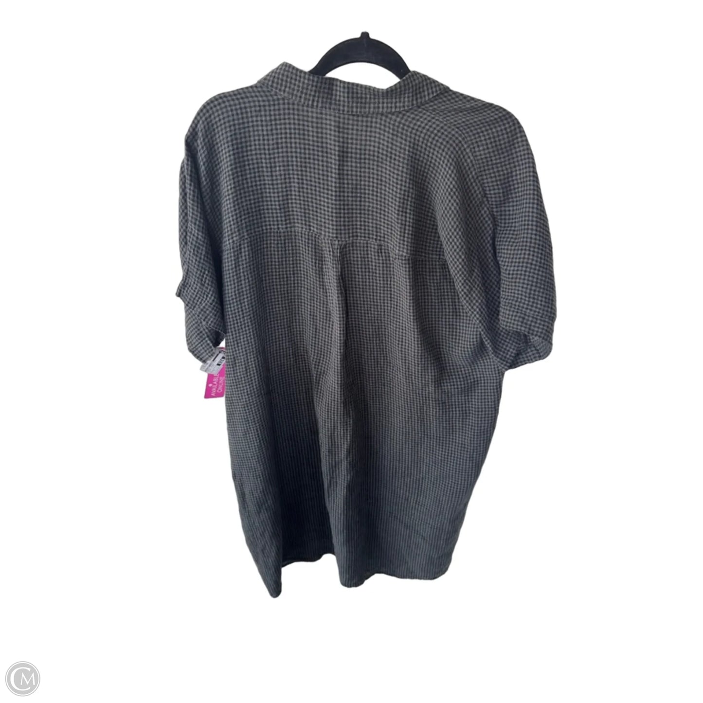 Dress Casual Midi By Eileen Fisher In Black & Grey, Size: S