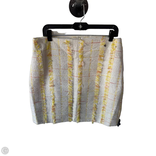 Skirt Mini & Short By Cma In White & Yellow, Size: 10