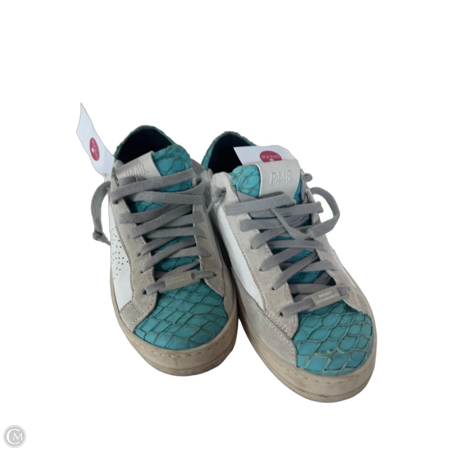 Shoes Sneakers By P448 In Blue & White, Size: 7.5
