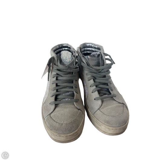Shoes Sneakers By P448 In Grey & Silver, Size: 7.5
