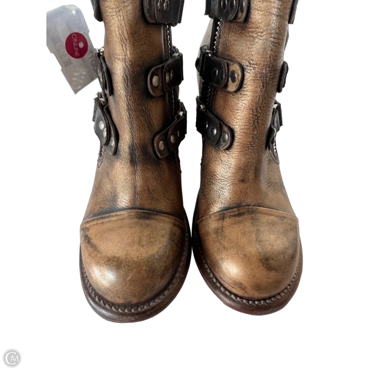 Boots Mid-calf Heels By Freebird In Copper, Size: 8