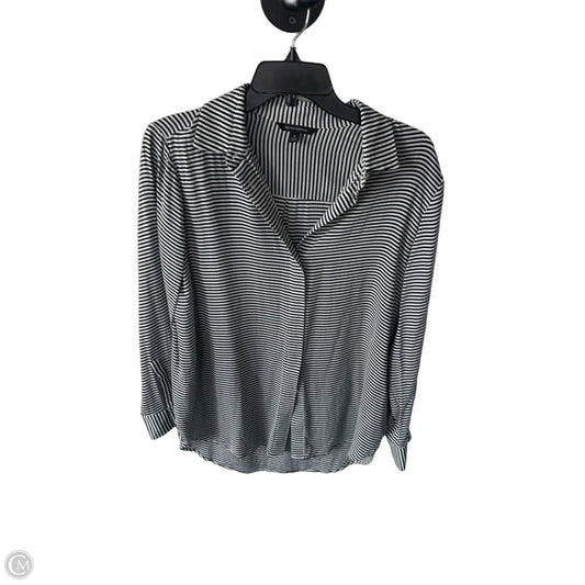 Blouse Long Sleeve By Banana Republic In Black & Yellow, Size: S