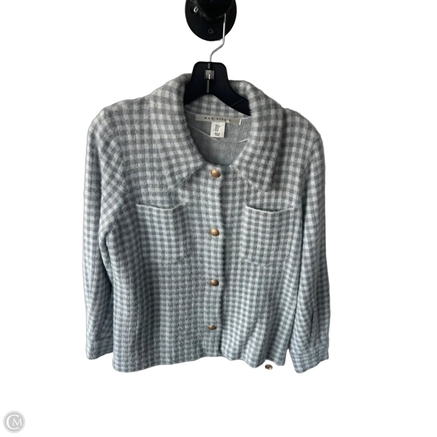 Blazer By Max Studio In Grey & White, Size: S