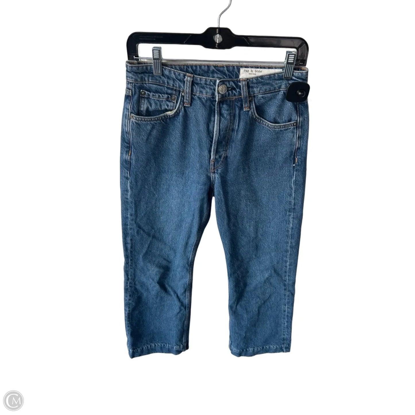 Jeans Wide Leg By Rag And Bone In Blue Denim, Size: 2
