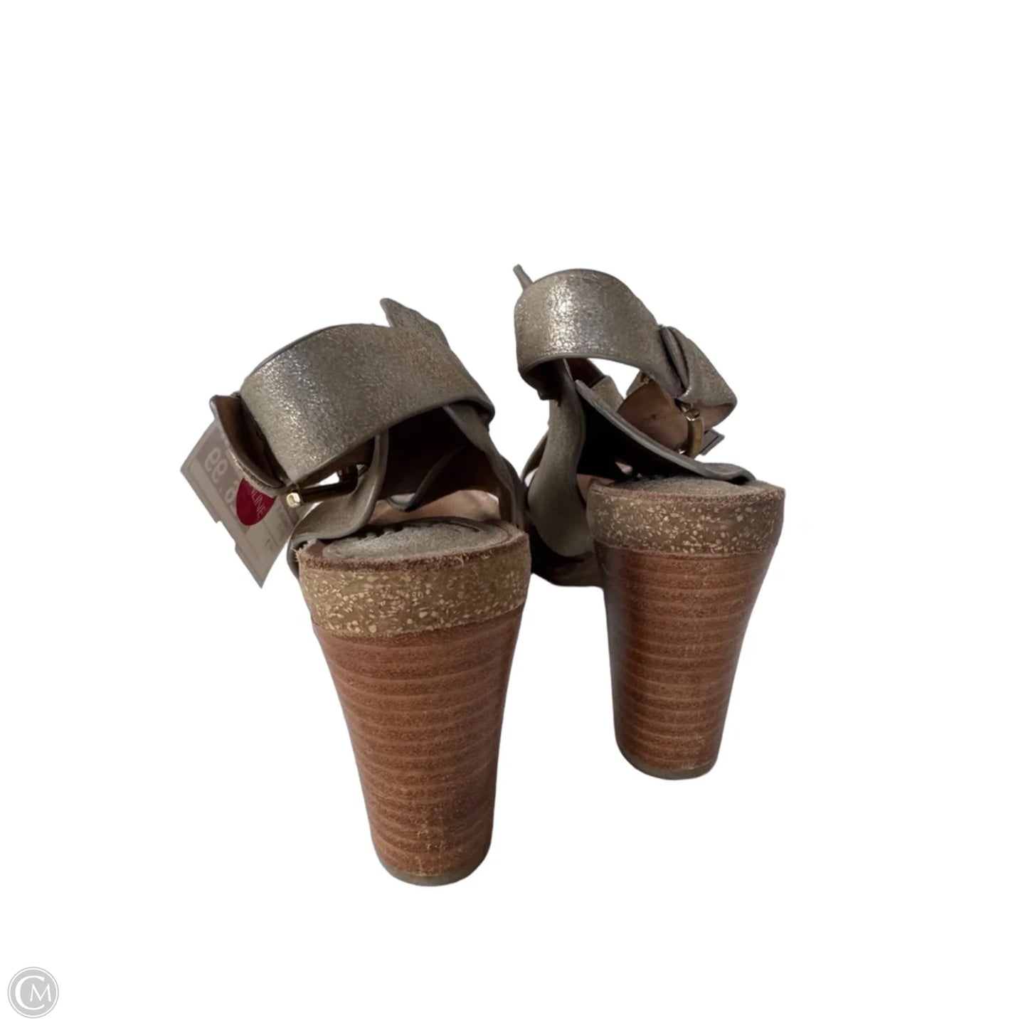 Sandals Heels Block By Sofft In Gold, Size: 7