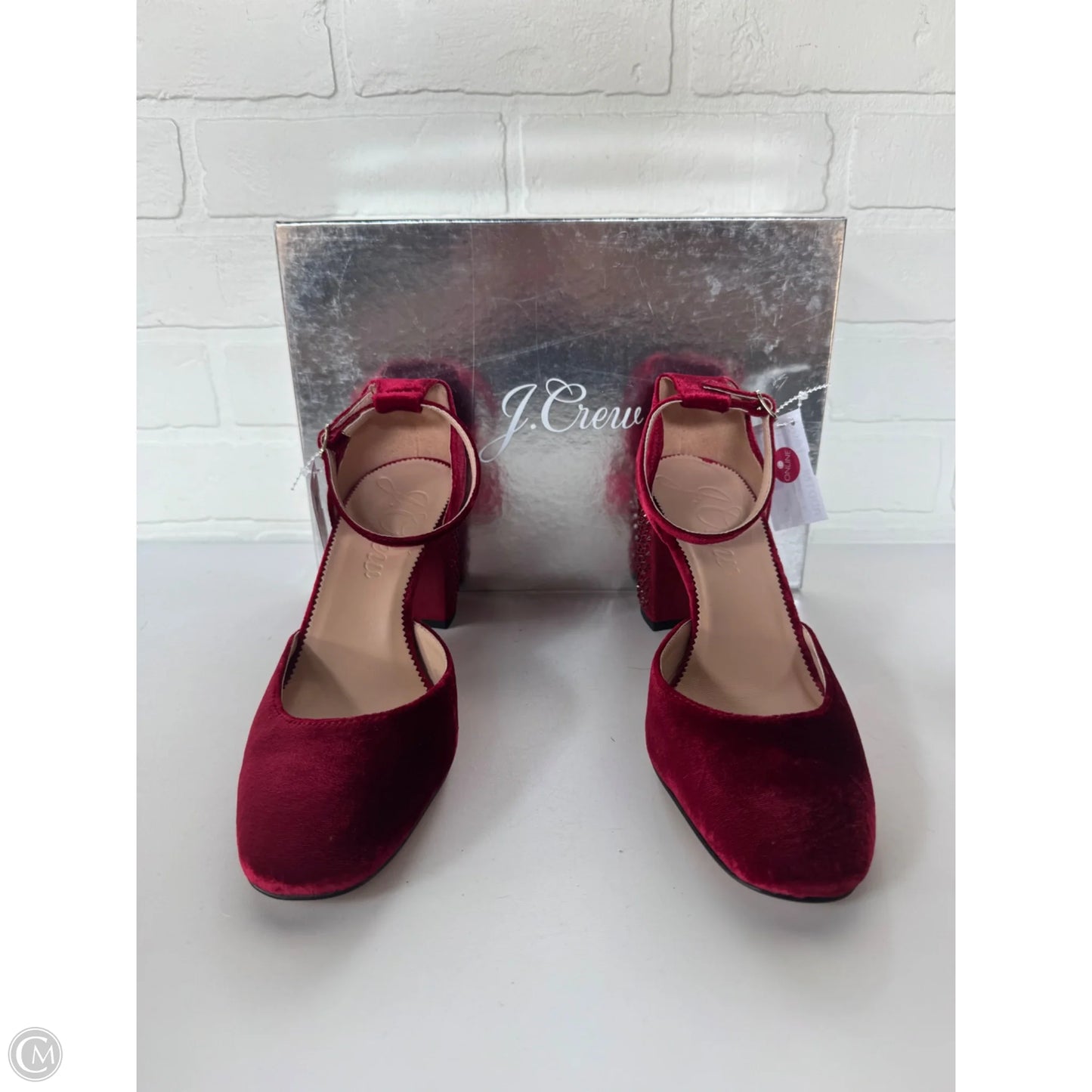 Sandals Heels Block By J. Crew In Red, Size: 8