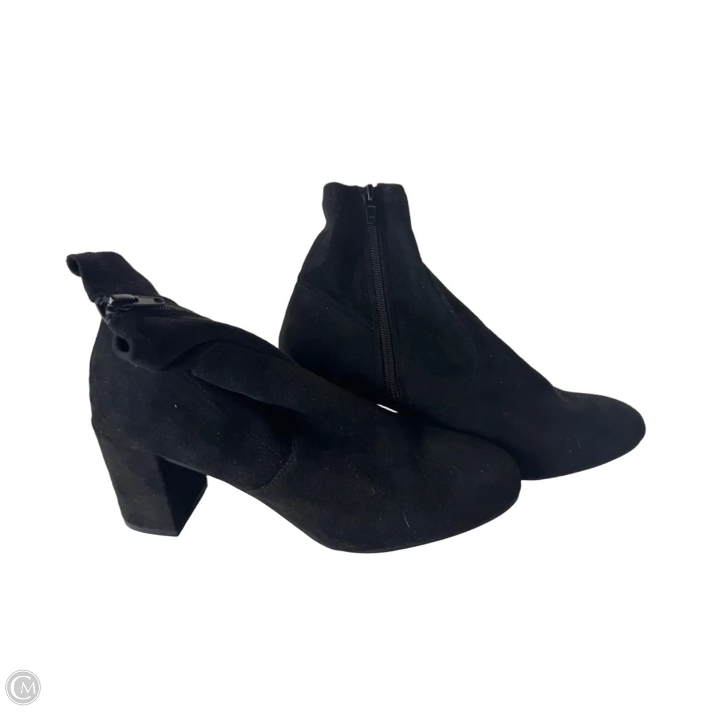 Boots Ankle Heels By Clothes Mentor In Black, Size: 9.5