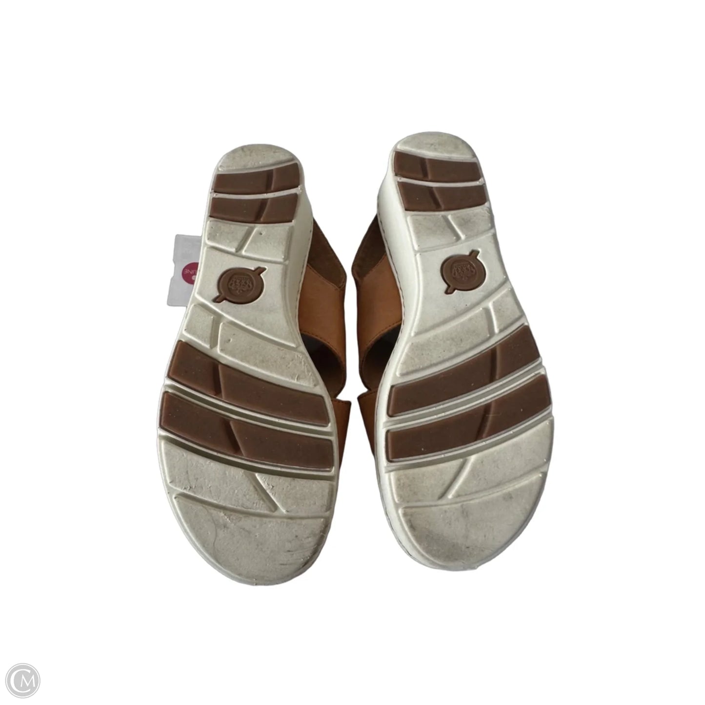 Sandals Heels Wedge By Boc In Tan, Size: 9