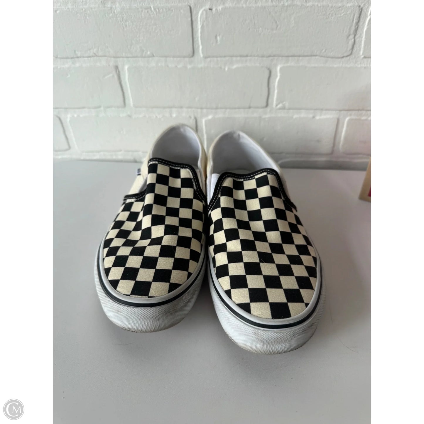 Shoes Sneakers By Vans In Black & Cream, Size: 9.5