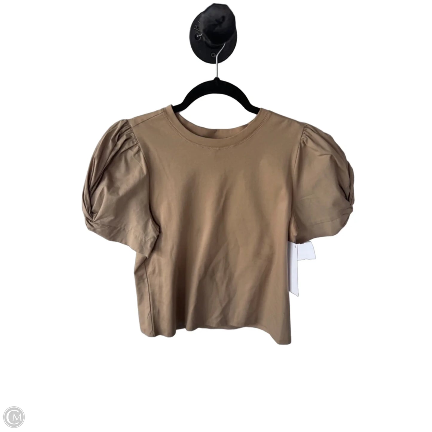 Top Short Sleeve By Antonio Melani In Tan, Size: S