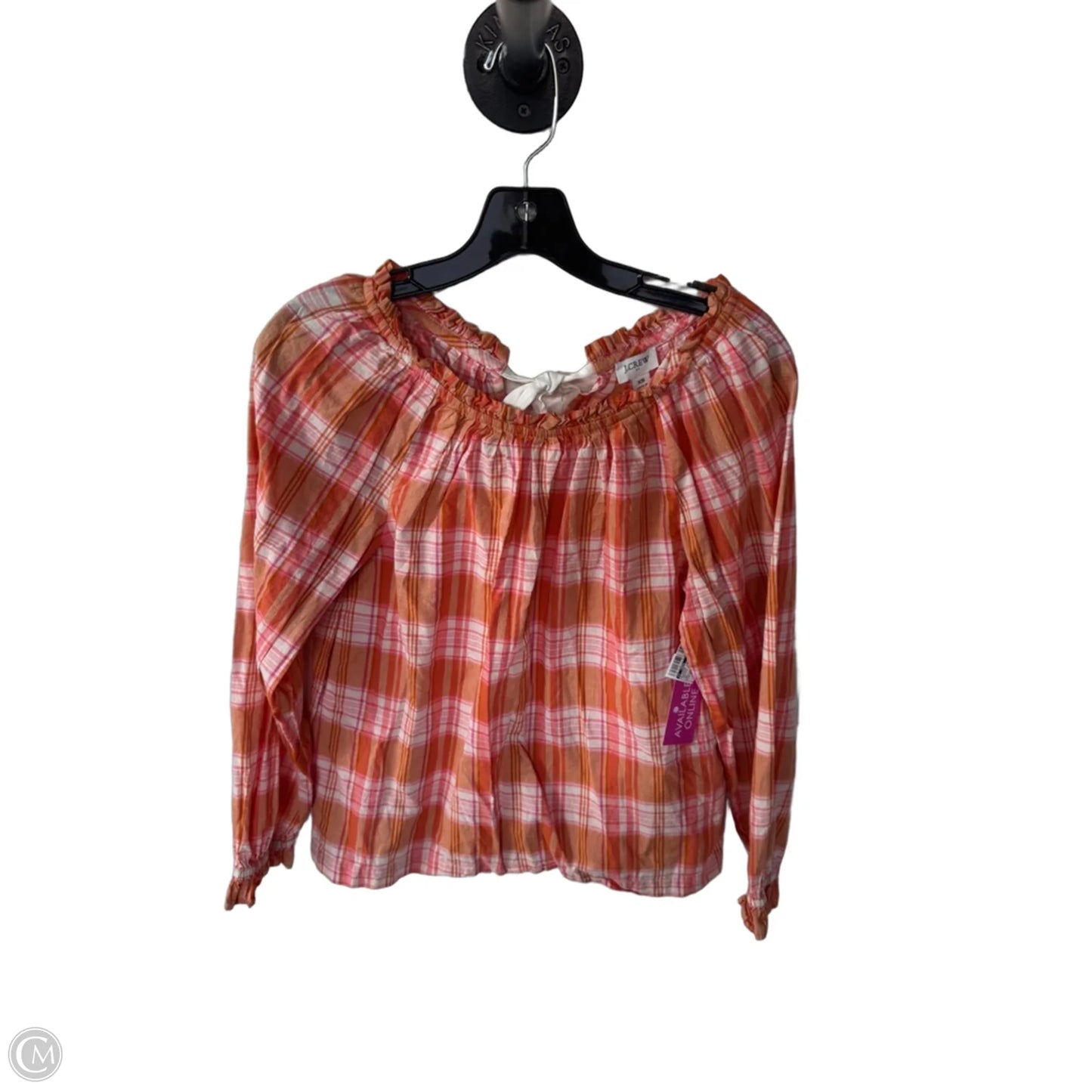 Blouse Long Sleeve By J. Crew In Orange & Pink, Size: Xs