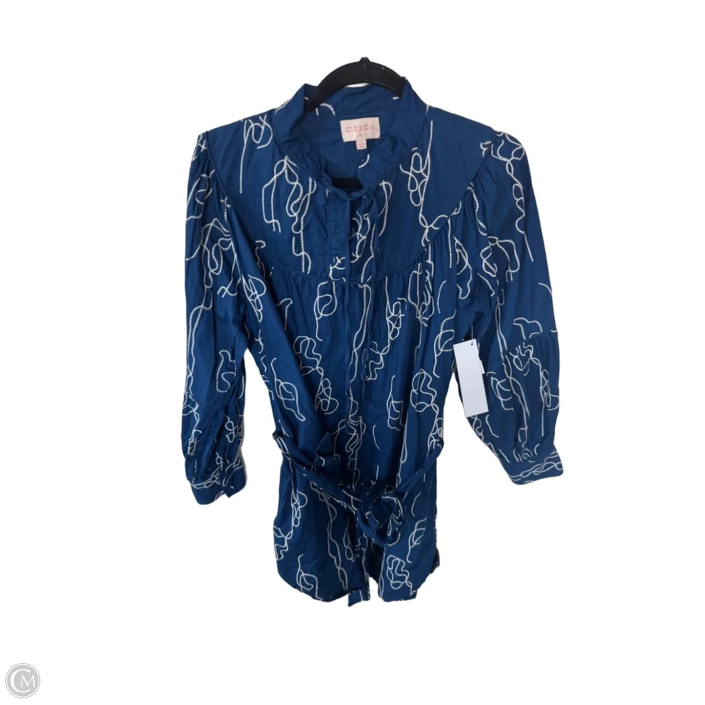 Dress Casual Short By Cma In Blue & White, Size: M