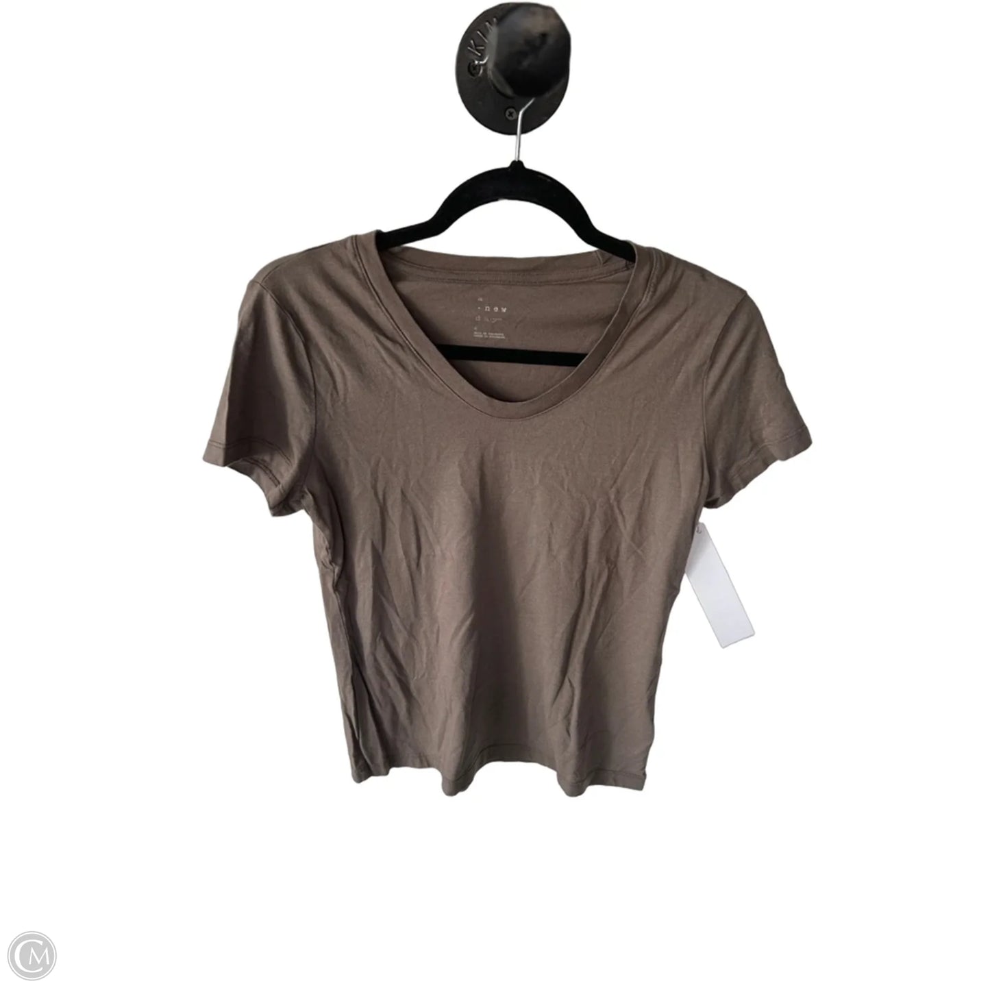Top Short Sleeve Basic By A New Day In Brown, Size: S