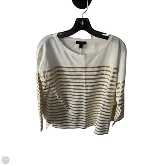 Top 3/4 Sleeve By J. Crew In Cream, Size: S
