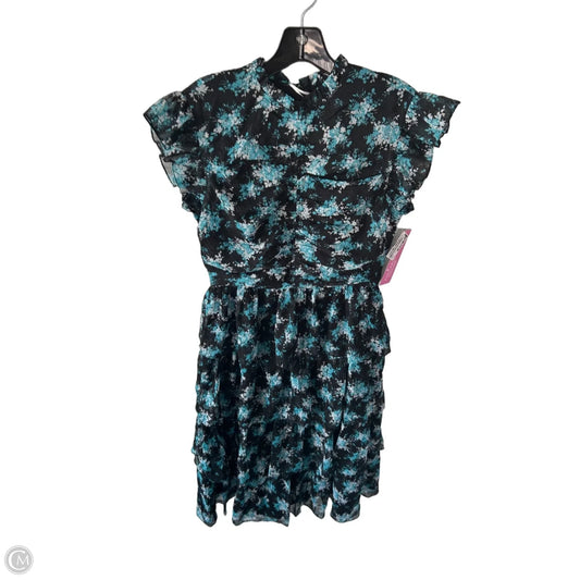 Dress Party Midi By Clothes Mentor In Black & Blue, Size: M