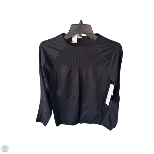 Athletic Top Long Sleeve Crewneck By Fabletics In Black, Size: M