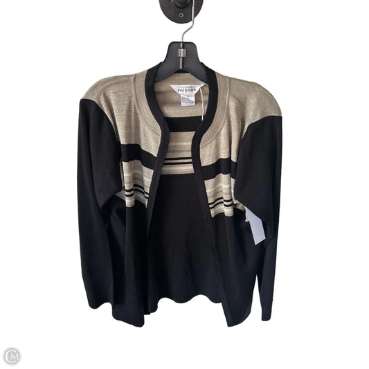 Cardigan By Misook In Black & Tan, Size: S