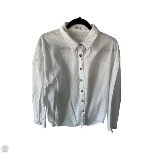 Blouse Long Sleeve By Clothes Mentor In White, Size: Xxl