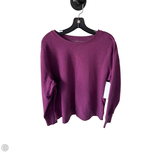 Sweatshirt Crewneck By Tek Gear In Purple, Size: Xxl