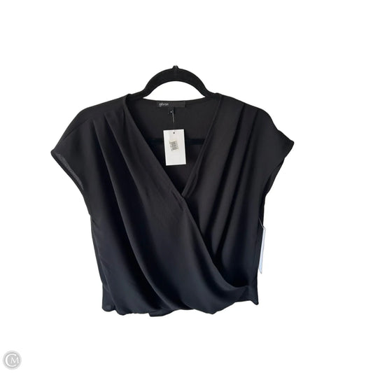 Blouse Short Sleeve By Gibson In Black, Size: S