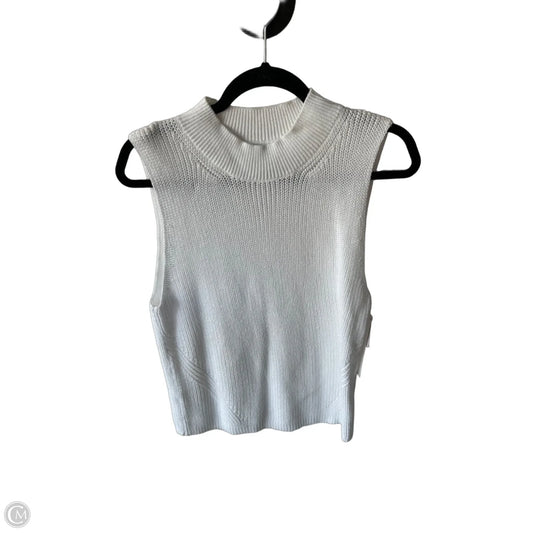 Vest Sweater By Loft In White, Size: L