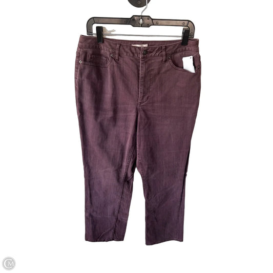 Jeans Straight By Coldwater Creek In Brown Denim, Size: 12