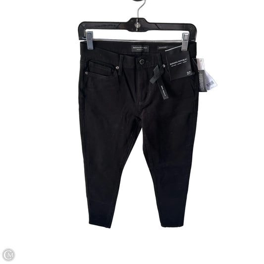 Jeans Skinny By Banana Republic In Black Denim, Size: 4