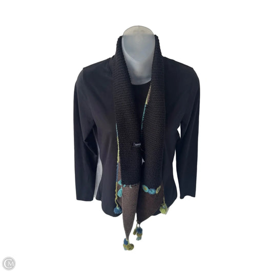 Scarf Winter By Clothes Mentor In Black & Brown