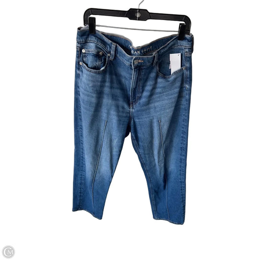 Jeans Straight By American Eagle In Blue Denim, Size: 12