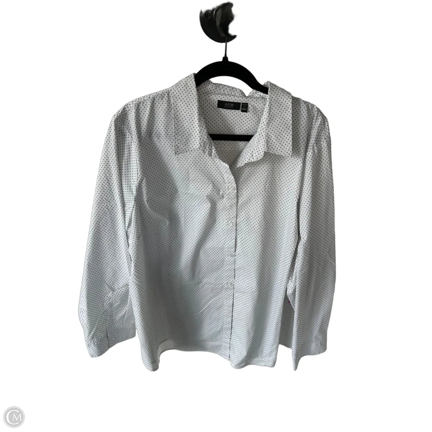 Blouse Long Sleeve By Apt 9 In Black & White, Size: 3x