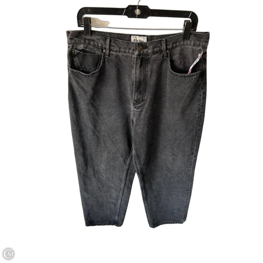 Jeans Wide Leg By Clothes Mentor In Black Denim, Size: 14
