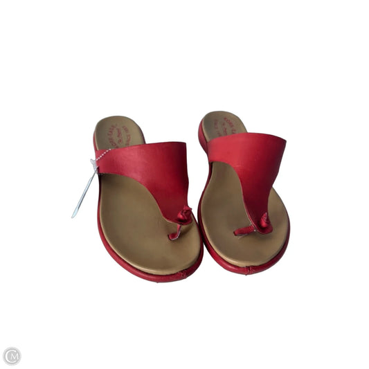 Sandals Flip Flops By Kork Ease In Red, Size: 9