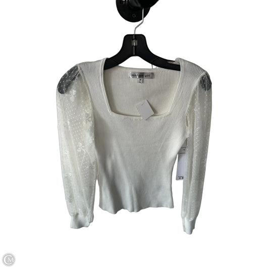 Top Long Sleeve By Madden Girl In Cream, Size: M