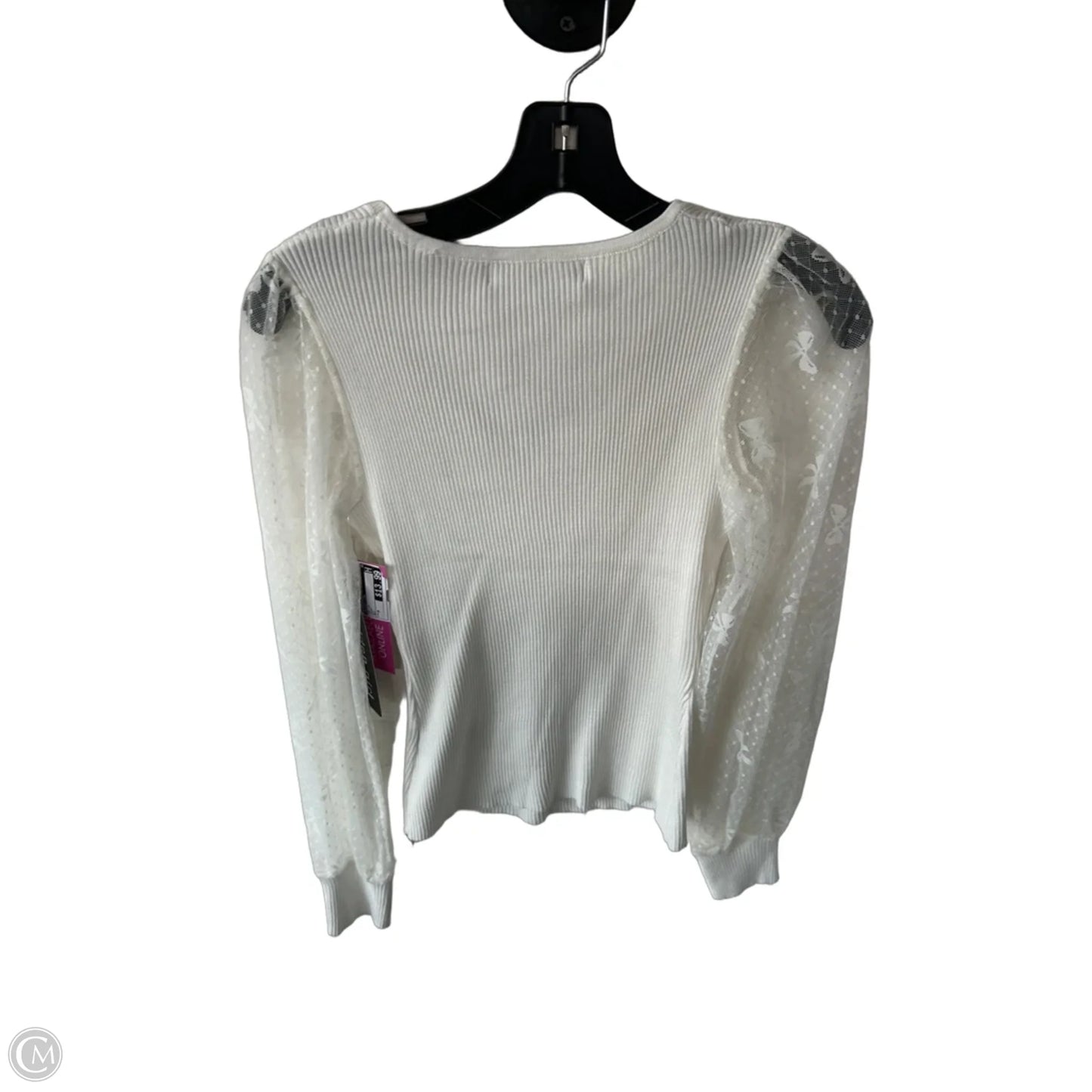 Top Long Sleeve By Madden Girl In Cream, Size: M