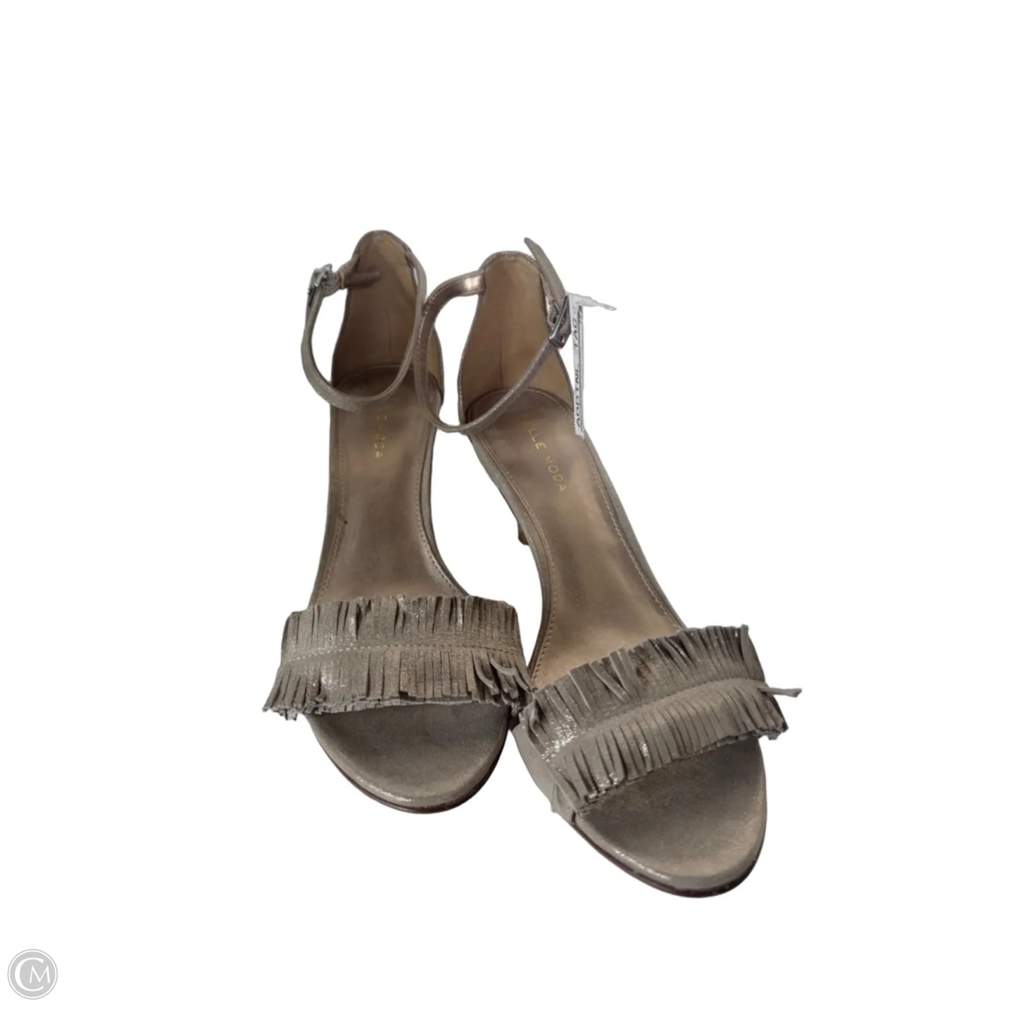 Sandals Heels Kitten By Cmb In Gold, Size: 7.5