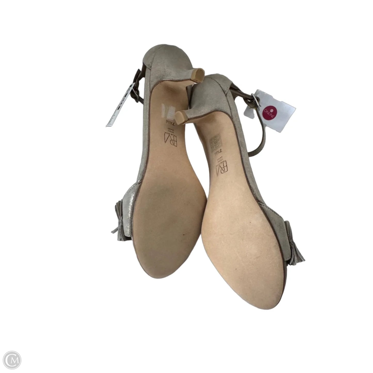 Sandals Heels Kitten By Cmb In Gold, Size: 7.5