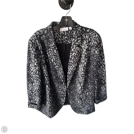 Blazer By Belle By Kim Gravel In Black & Grey, Size: Xl