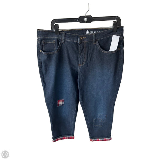 Jeans Straight By D&co. In Blue Denim, Size: 16