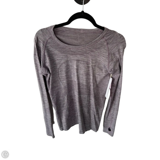 Athletic Top Long Sleeve Crewneck By Lululemon In Purple, Size: S