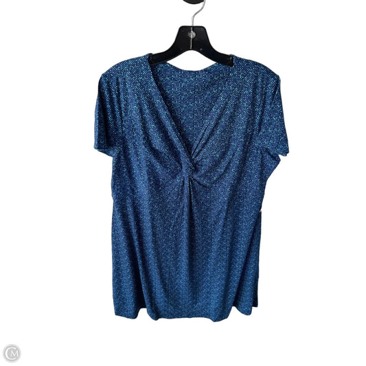 Dress Casual Short By Soybu In Blue & White, Size: Xl