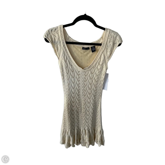 Dress Sweater By Moda Intl In Cream, Size: M