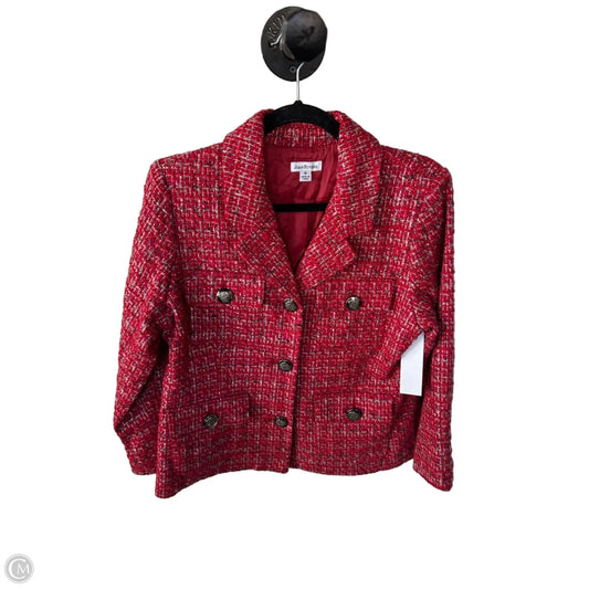 Blazer By Joan Rivers In Red & Silver, Size: M